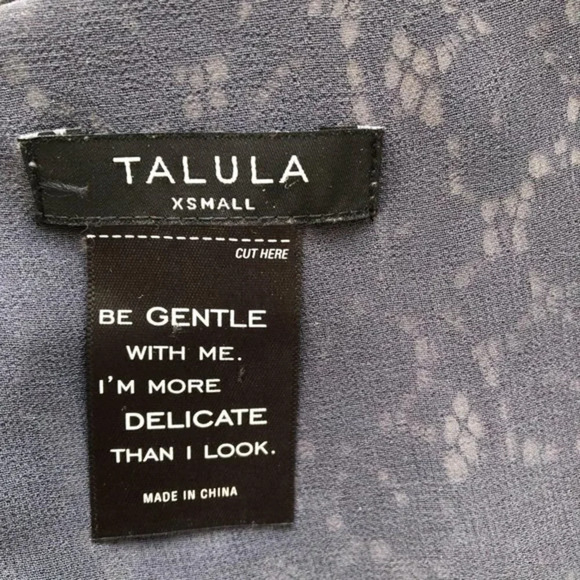 Talula Black & Gray Lace Sleeveless Top XS - Picture 4 of 5